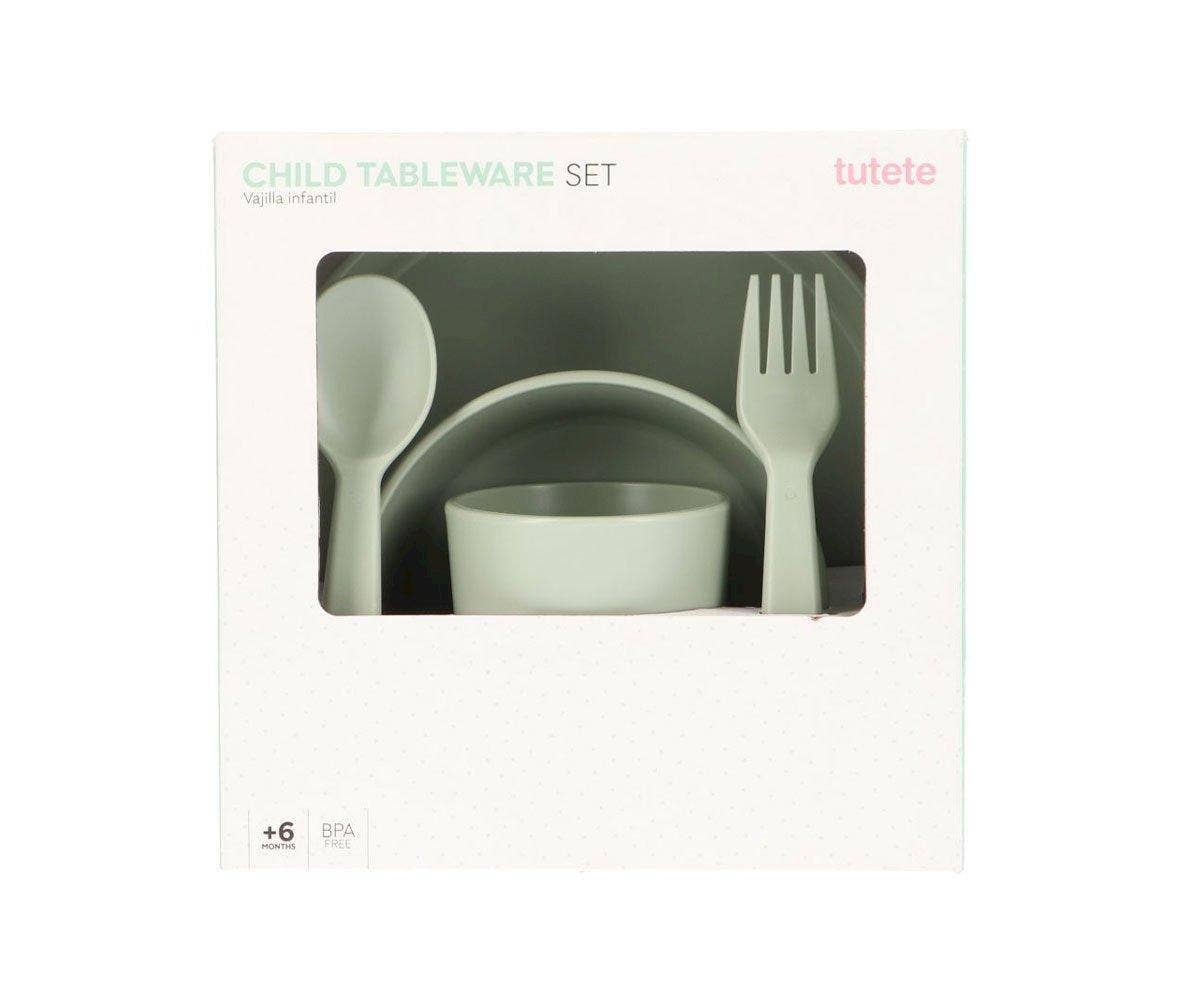 Tutete - Wholesale Flatware Set - Kids & Baby - Tutete Sage Children's Dinnerware0
