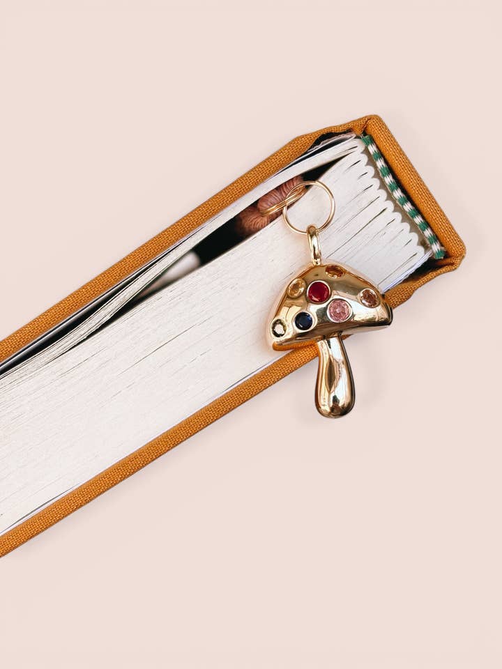 Mushroom Charm Bookmarks - Mother's Day, Bookish Gifts for wholesale by Offhand Fibers