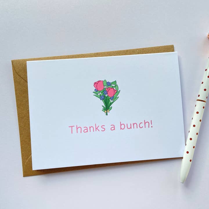 Carte de vœux « Thanks A Bunch » pour la vente par Leave My Mark Designs