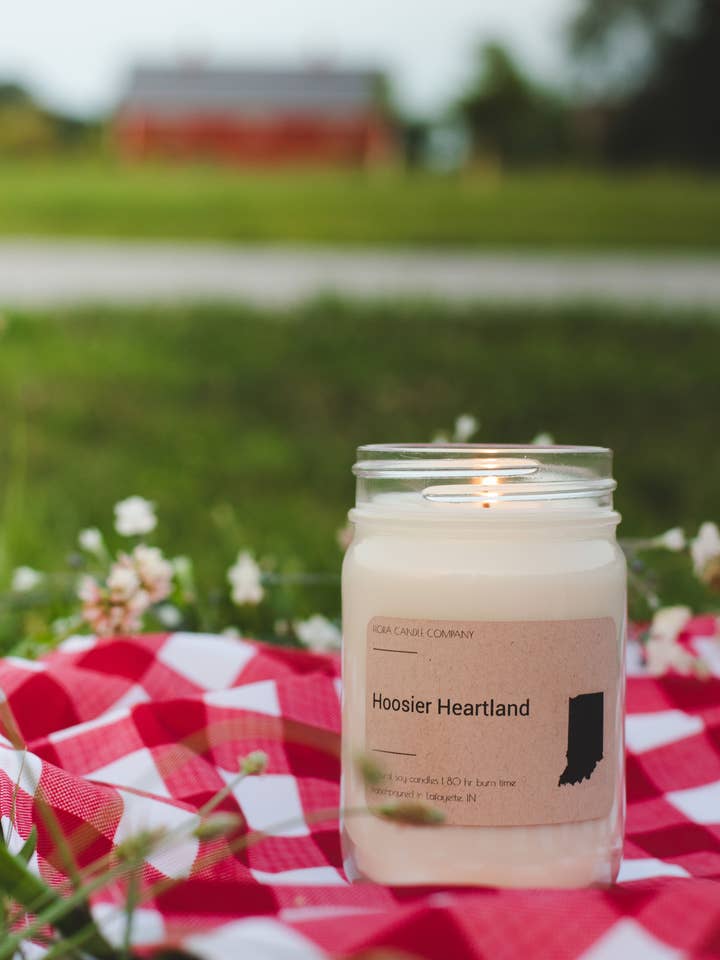 Bougie Hoosier Heartland 12 oz pour la vente par Flora Candle Company