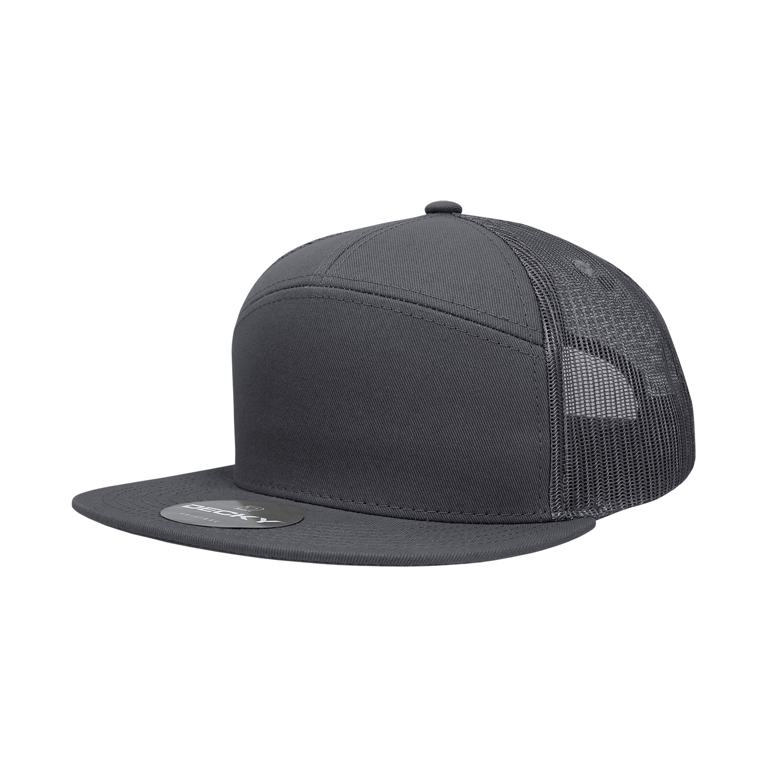 The Park Wholesale - Wholesale Trucker Hat - Unisex - Decky 1133 Blank 7 Panel Trucker Flat Bill Snapback Hat7