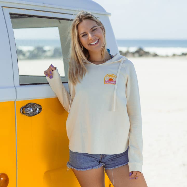 Everyday California - Wholesale Hoodie - Women's - California Sunshine Club Hoodie - Womens Surf Graphic Hoodie2