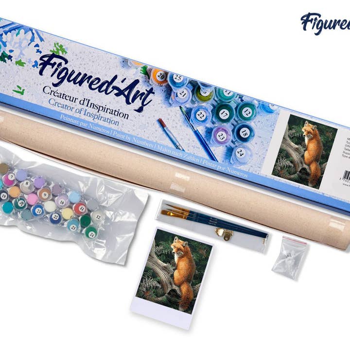 Figured'Art - Wholesale Paint Set - Paint by numbers - Fox in the Woods4