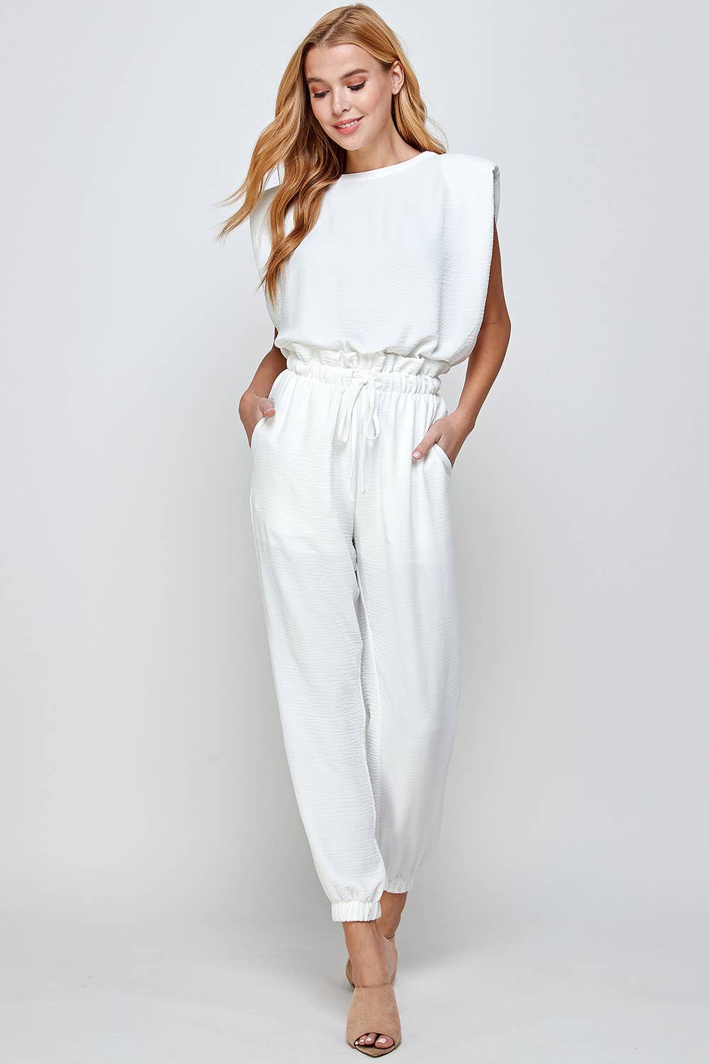 Strut & Bolt – wholesale Jumpsuit – Women's – Shoulder Muscle Padded Sleeveless Jogging Jumpsuit13