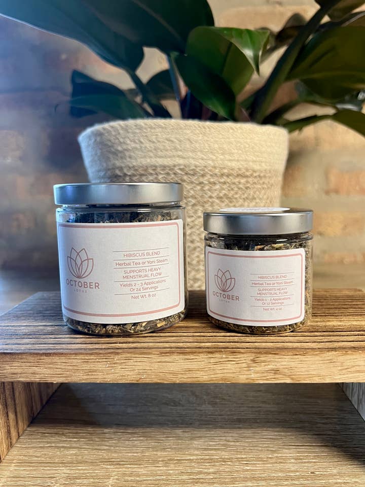 Hibiscus Blend Womb Wellness Herbal Tea for wholesale by October Lotus