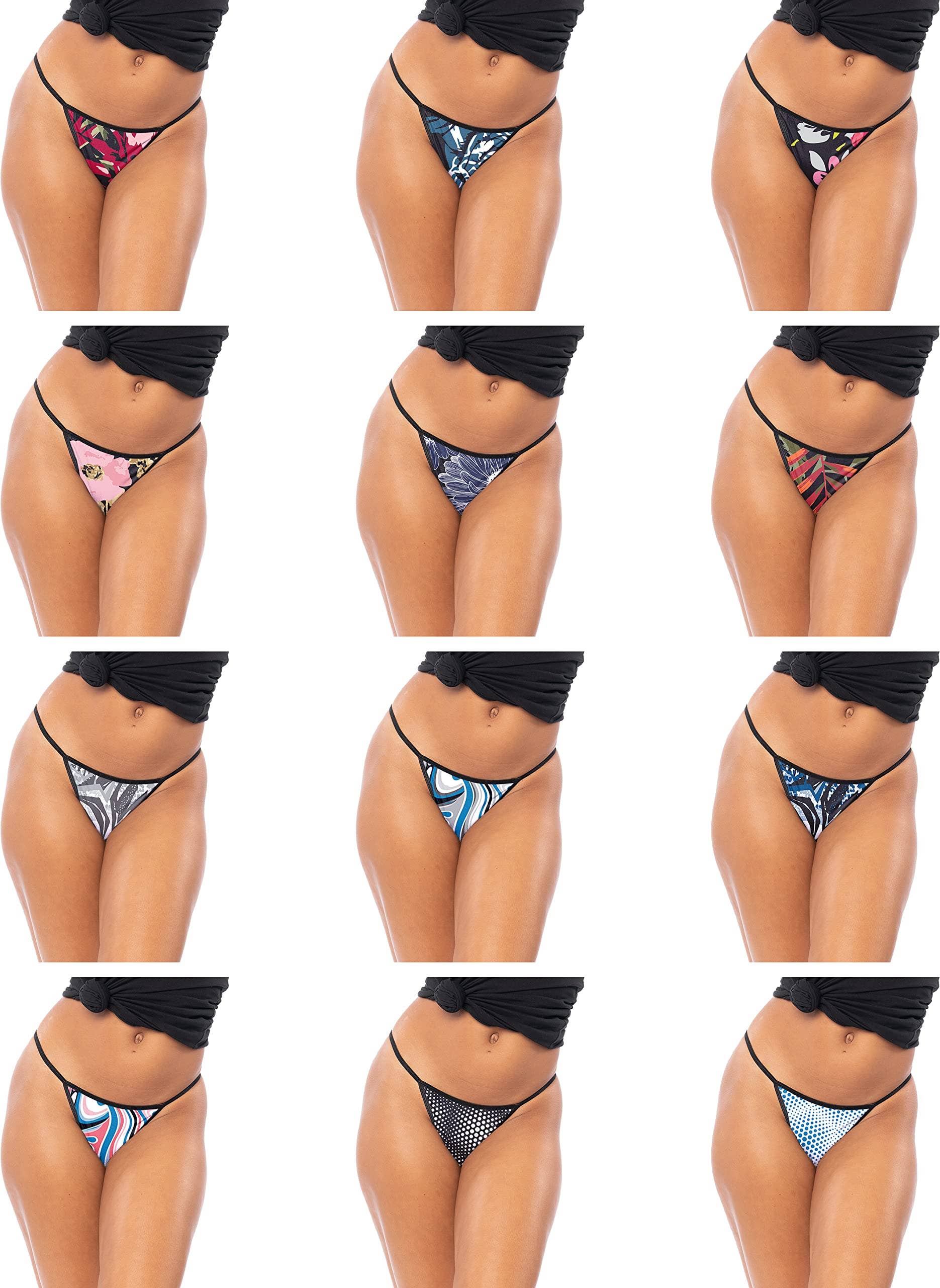 I-Wear Brands - Wholesale Underwear - Women's - 12 Pack Women's Sexy G-String Bikini T-Back Thong Underwear13