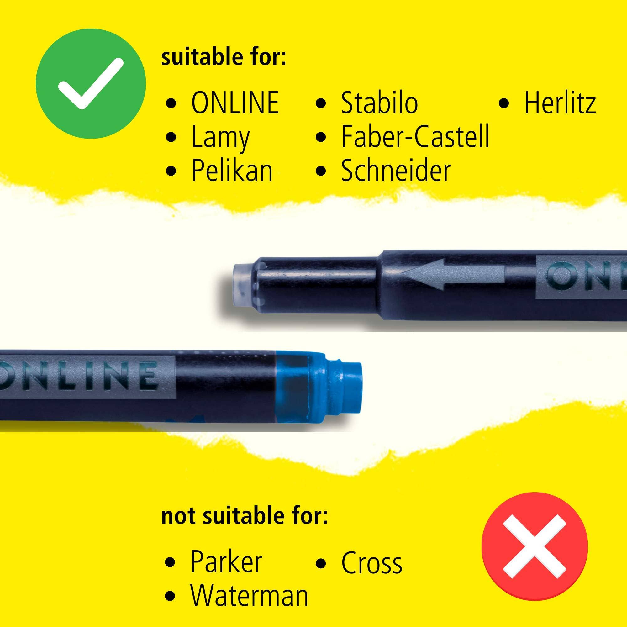 ONLINE Schreibgeräte GmbH - Wholesale Pen - ONLINE colorful combination ink cartridges (60 boxes)1