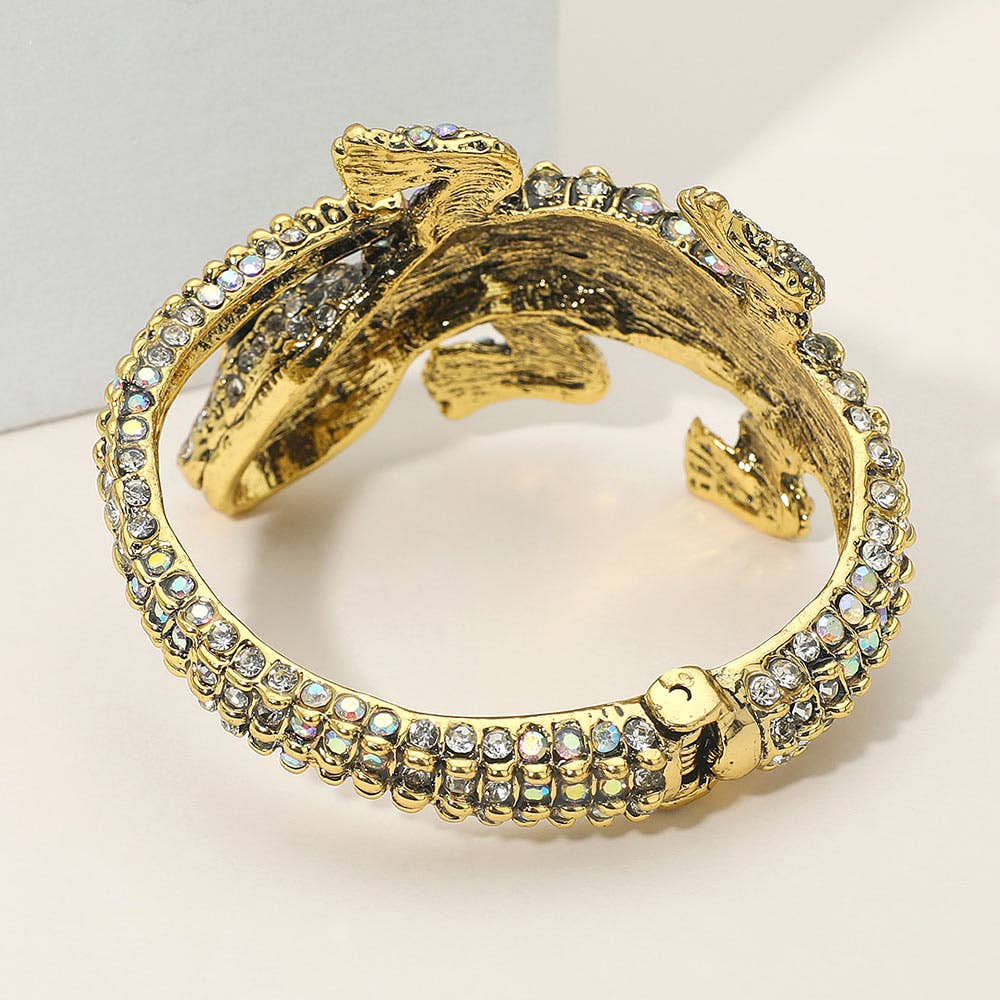 Sensibling Corp. - Wholesale Cuff Bracelet - Crystal Rhinestone Crocodile/Alligator Embellished Bracelet9