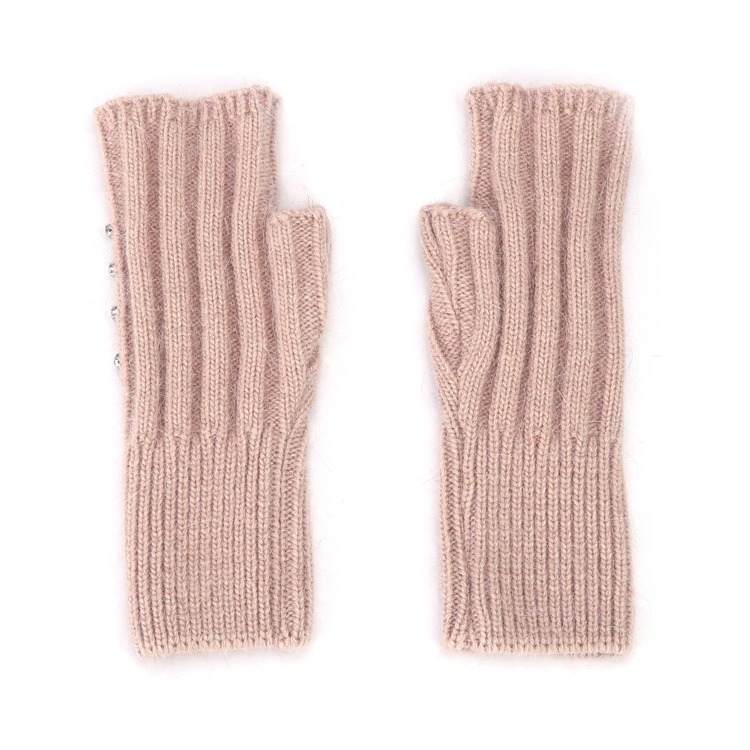 PEACH ACCESSORIES - Wholesale Gloves - Women's - Elegant Knitted Gloves with Rhinestone in Silver SD004-2 7