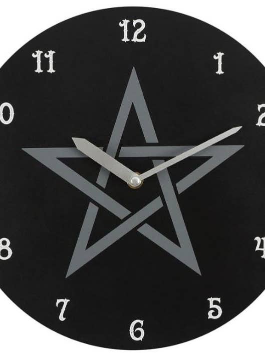 Wall Clock - Pentagram, 11" - 1 in stock! for wholesale by Sansaara Living
