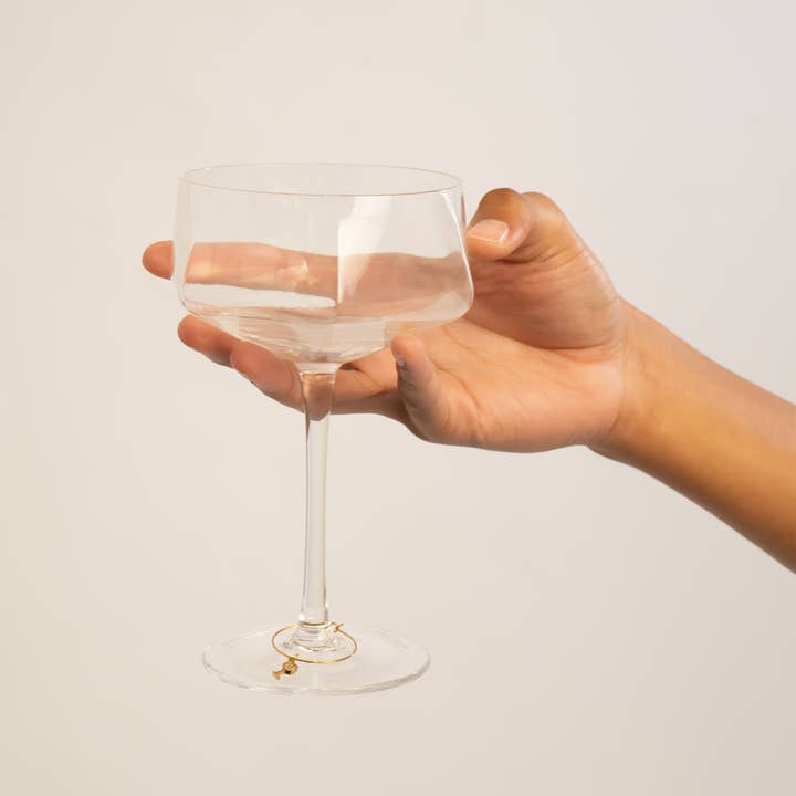 WJW - Wholesale Individual Charm/Pendant - 18K Gold PVD Stainless Steel Champagne Bottle Charm6