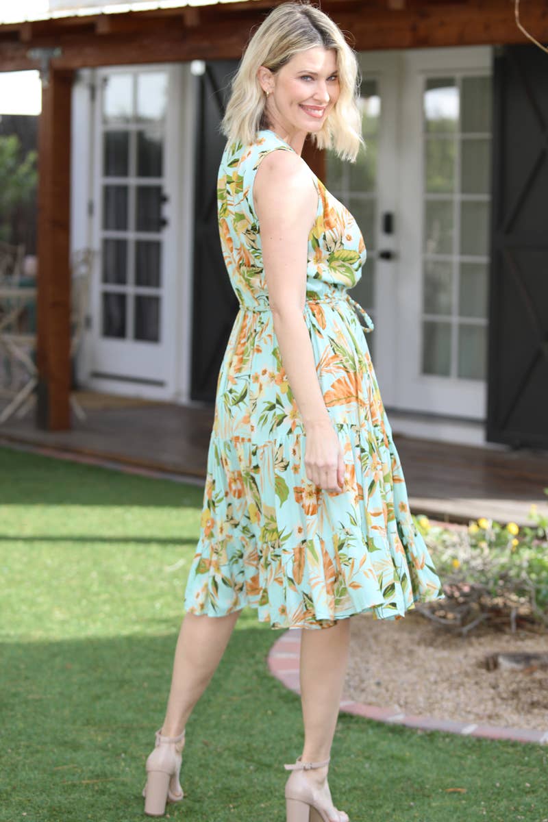 Nostalgia - Wholesale Dress - Women's - N1212-A878 SURPLUS NECK TIE WAIST TANK DRESS2