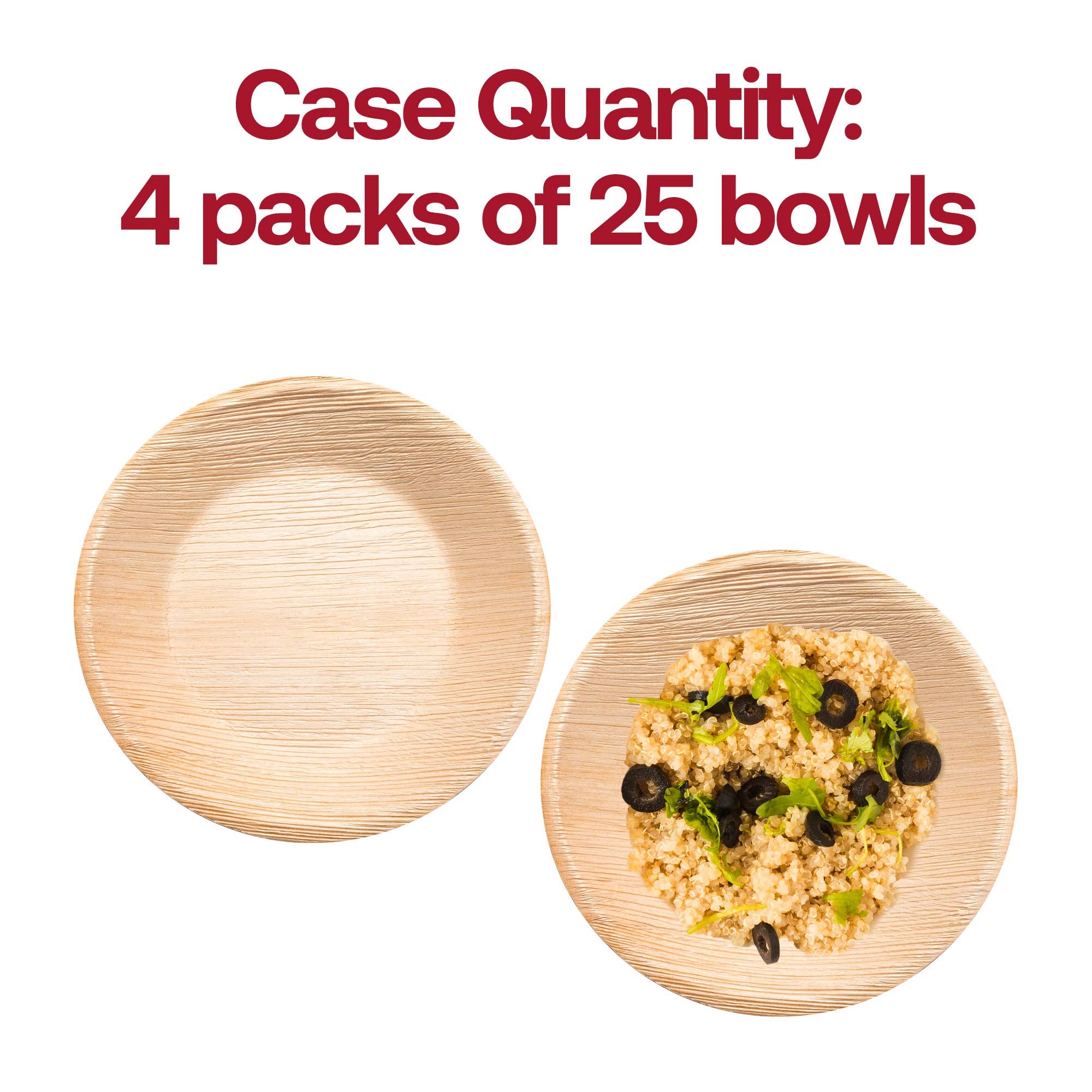 Smarty had a Party – Engroshandel Engangstallerken – 13 oz. Runde Miljøvenlige Suppeskåle af Palmeblad - 25 stk.3