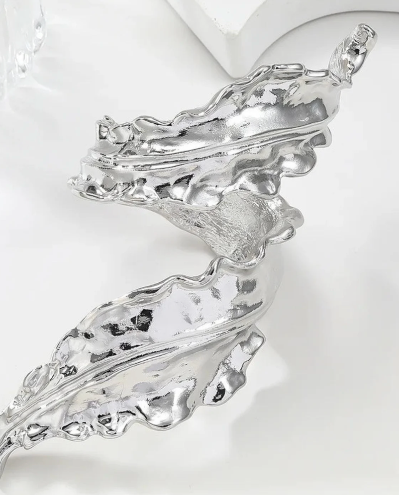 HoopLa - Wholesale Cuff Bracelet - Leaf Bracelet- Hinged- Stainless Steel - Cuff -Arm Band7