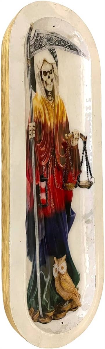 Ritual Scent - Wholesale Incense - Govinda Wooden Handmade Incense Holder Santa Muerte Rainbow0