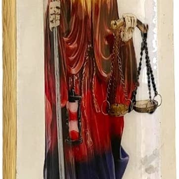 Ritual Scent - Wholesale Incense - Govinda Wooden Handmade Incense Holder Santa Muerte Rainbow