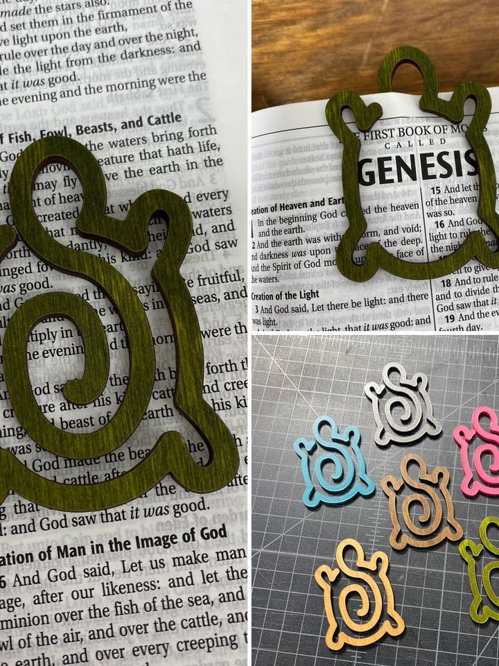 Turtle Bookmark. Book Marker. Page Holder. Turtle Paperclip. for wholesale by C & A Engraving and Gifts