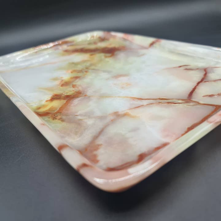 Gemstone Gifts Ltd. - Wholesale Decorative Tray - Onyx Crystal Tray 8in x 12in1
