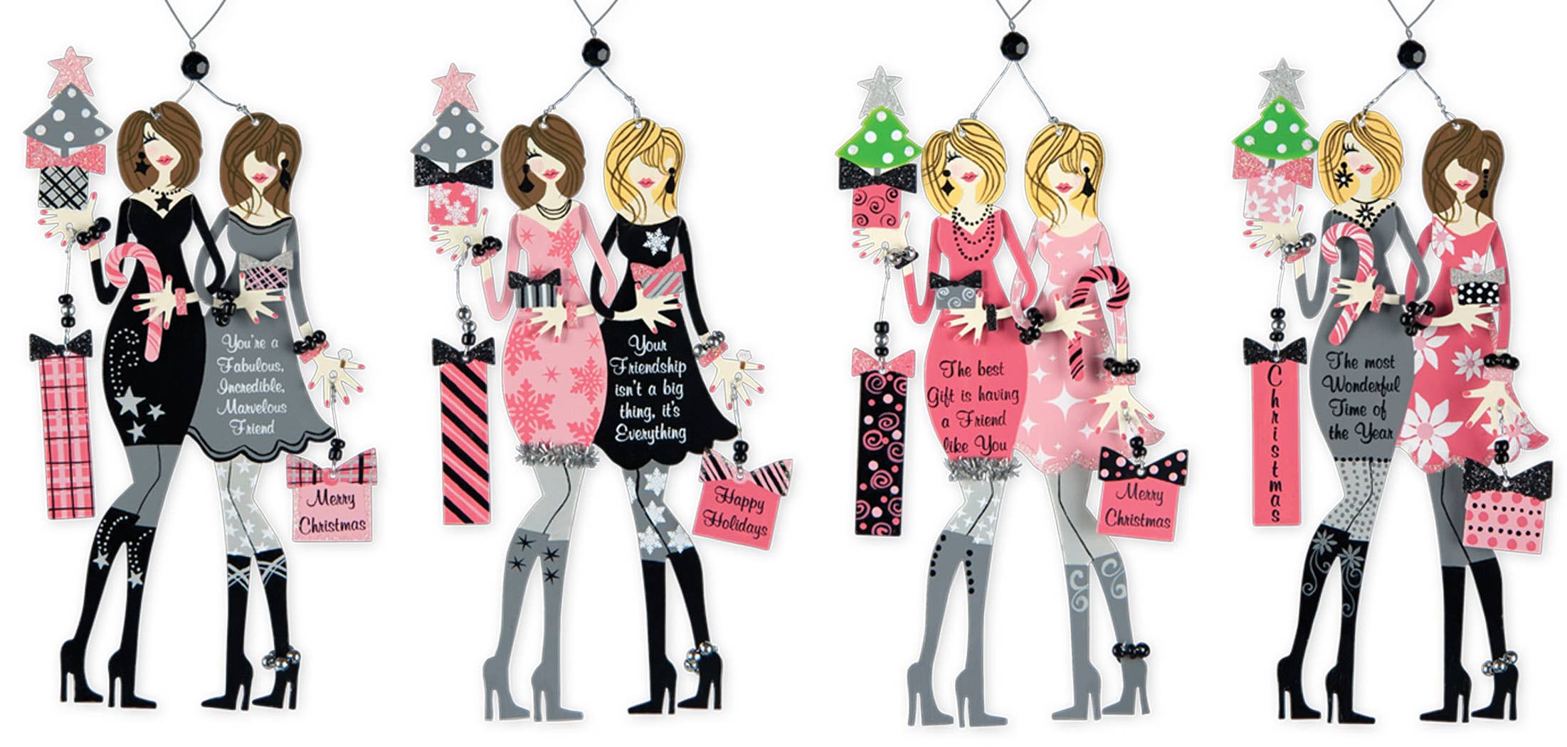 Sunset Vista Designs - Wholesale Ornament Set - Fabulous Friends Ornament 4 Asst1