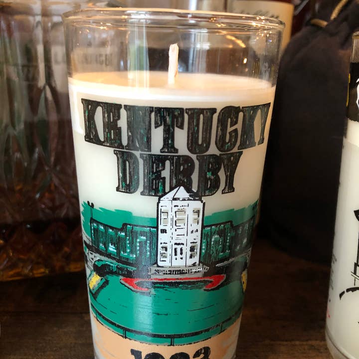Barrel Down South - Wholesale Jar/Filled Candle - Kentucky Derby Glass Candle