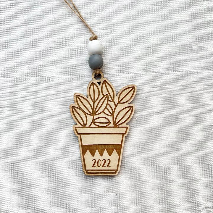 Ornement en bois pour plantes d'intérieur pour la vente par Art and Deco Shop