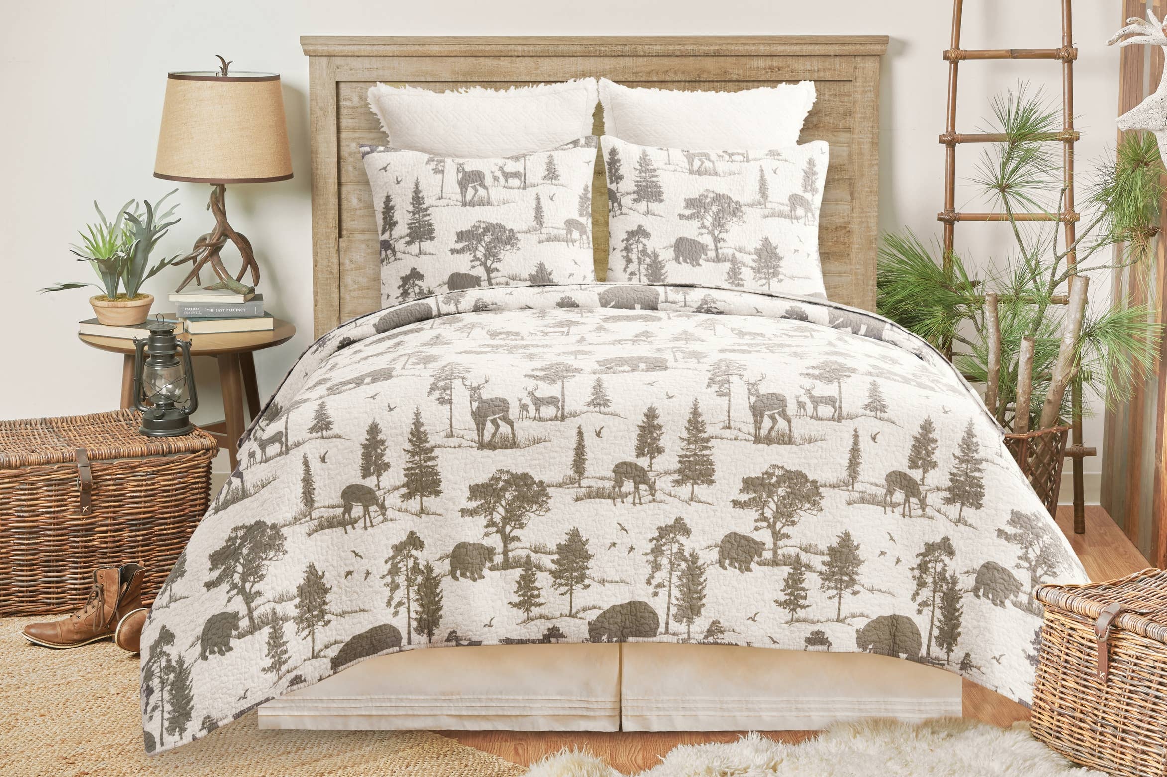 C&F Home - Vente Parure de lit - Ensemble de courtepointe Hillside Royal Cabin2