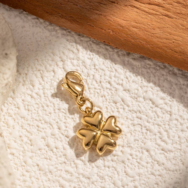 COSMOS - Wholesale Individual charm/pendant - Set of 10 trendy gold stainless steel pendant charms10