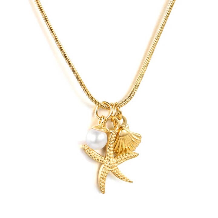 Seashore Charm Necklace for wholesale by AULALA IBIZA