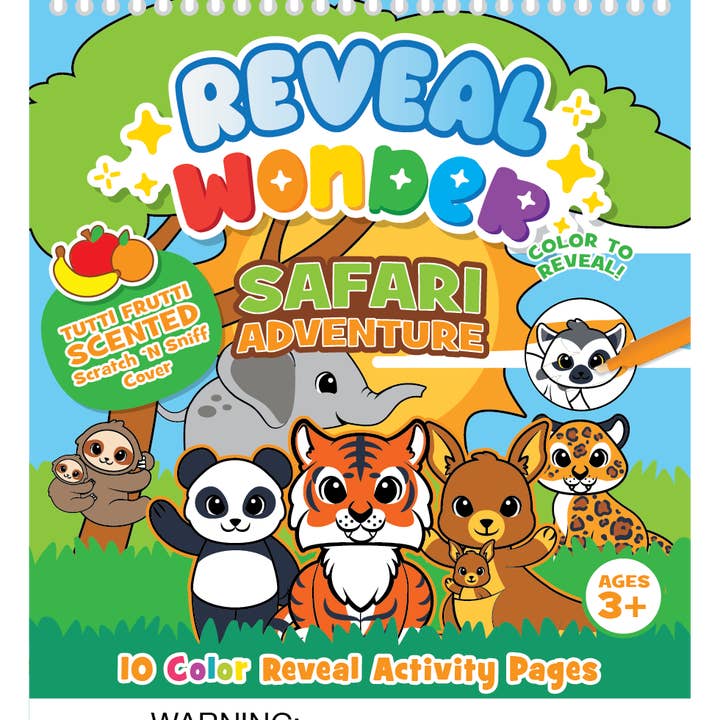 Scentco, Inc - Wholesale Coloring & Activity Book - Kids & Baby - Reveal Wonder - Safari Adventure
