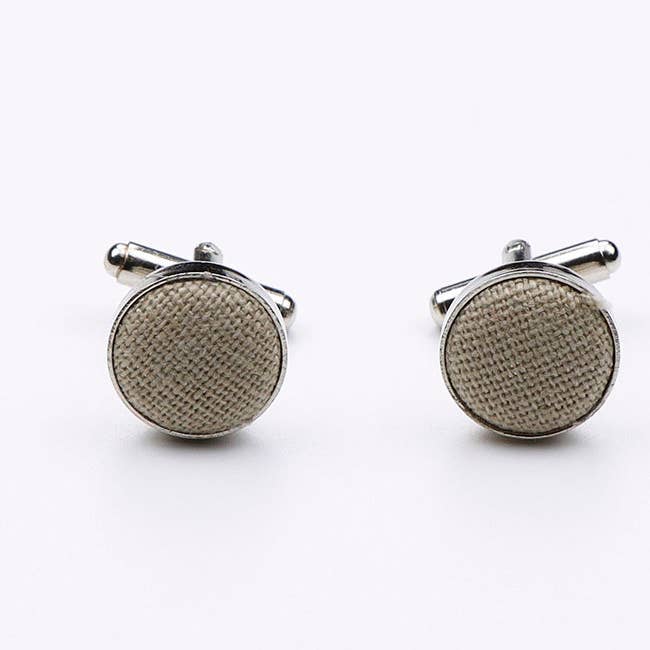 Unipap's – wholesale Cufflinks – Beige Cufflinks No. 2 in Linen "Basile"