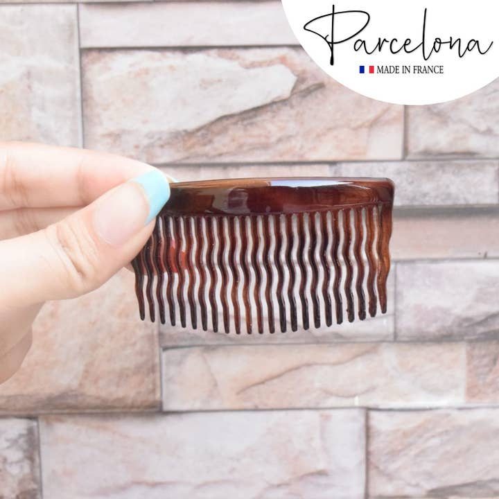 Parcelona - Wholesale Hair Brush/Comb - Parcelona French Zig Zag Small Celluloid Acetate 23 Teeth Side Hair Combs(2 Pcs)2