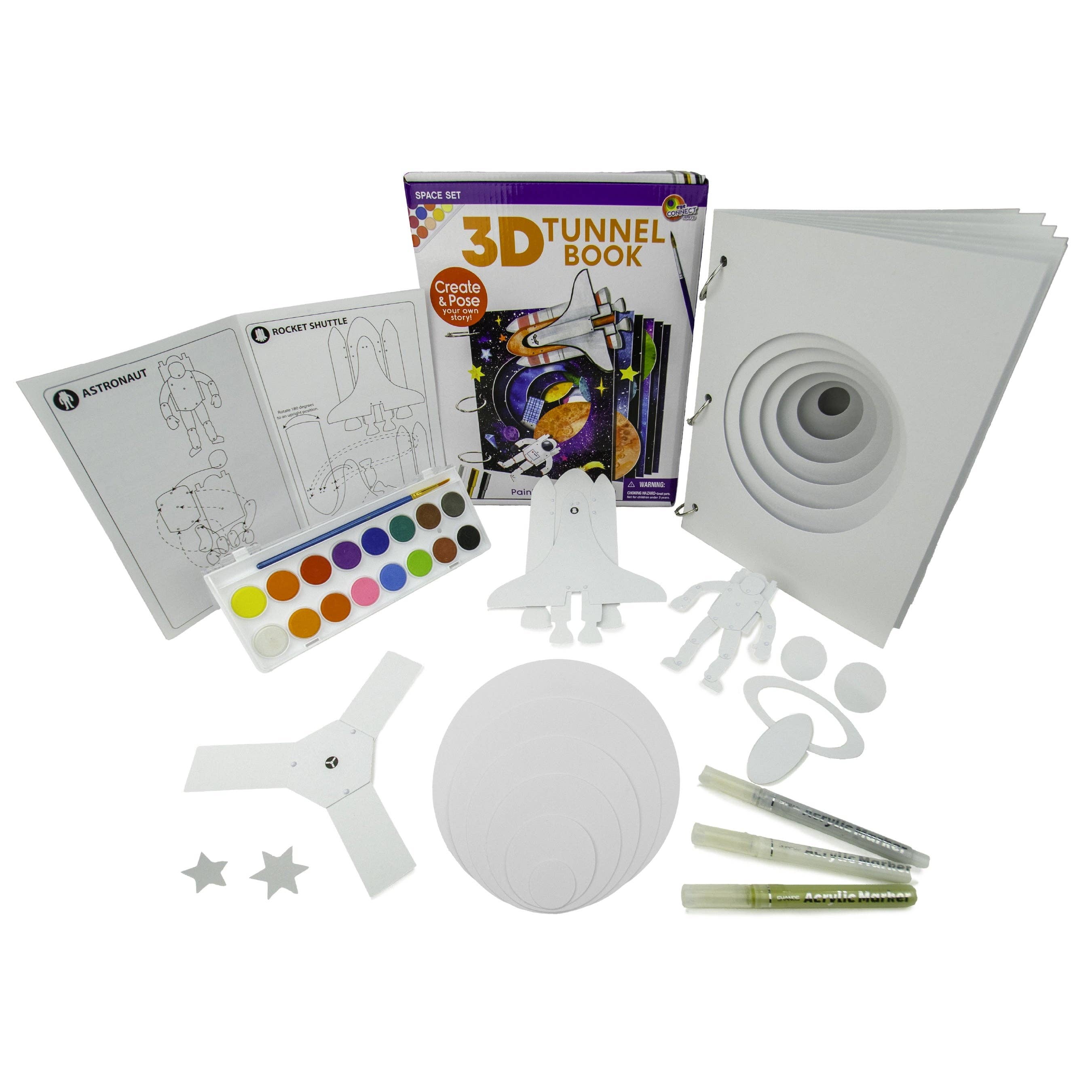 EyeConnect Crafts - Wholesale DIY Craft Kit - Kids - 3D Tunnel Book: SPACE (Deluxe Size)8