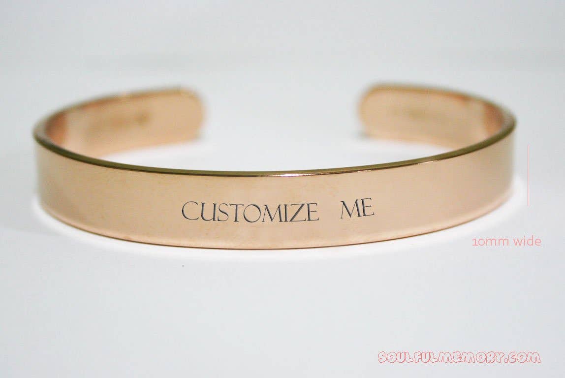 SoulfulMemory - Wholesale Cuff Bracelet - Personalize a Bracelet With Outside Engraving - customizable cuff8
