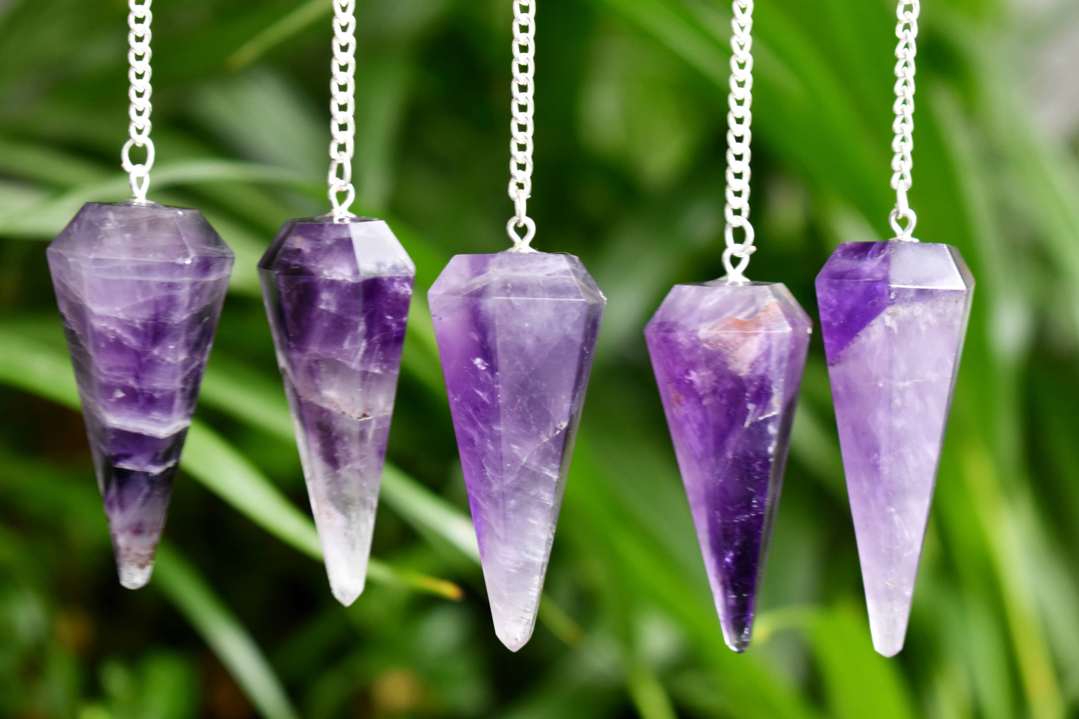 Soothing Crystals - Wholesale Spiritual Stone/Crystal - Dowsing Pendulum | Amethyst | Faceted Crystal Pendulum9