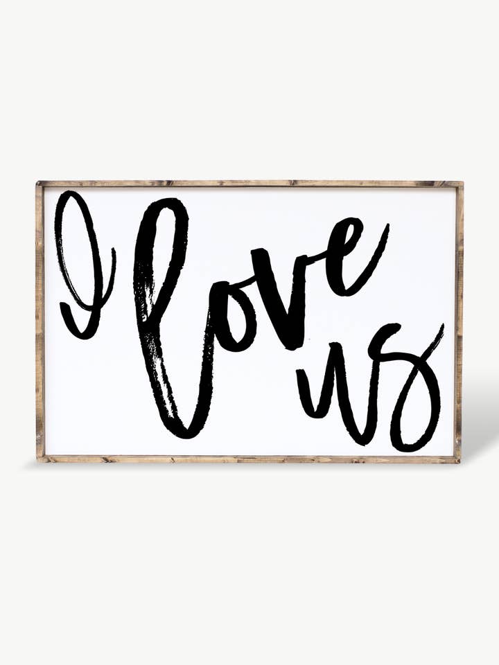 I Love Us Framed Print – Modern Farmhouse Wall Art for wholesale by Williamraedesigns