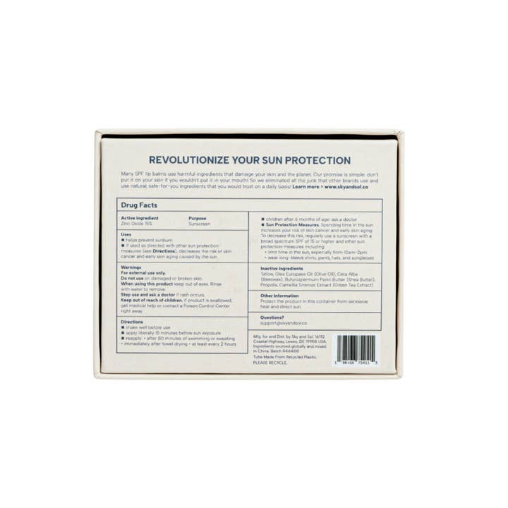 Sky and Sol - Wholesale Lip Balm - Lip Jelly SPF 25 (Pack of 3) – Natural Tallow Lip Balm3