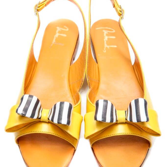 Flat Sandals – Harmony – Yellow for wholesale by Milenika shoes