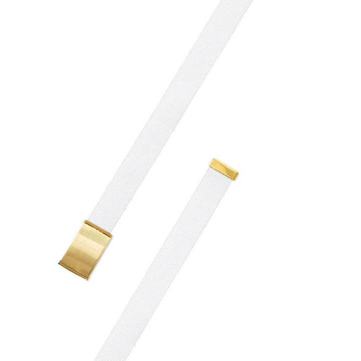 Textured White Belgian Surcingle Military Buckle Belt for wholesale by Barrons-Hunter