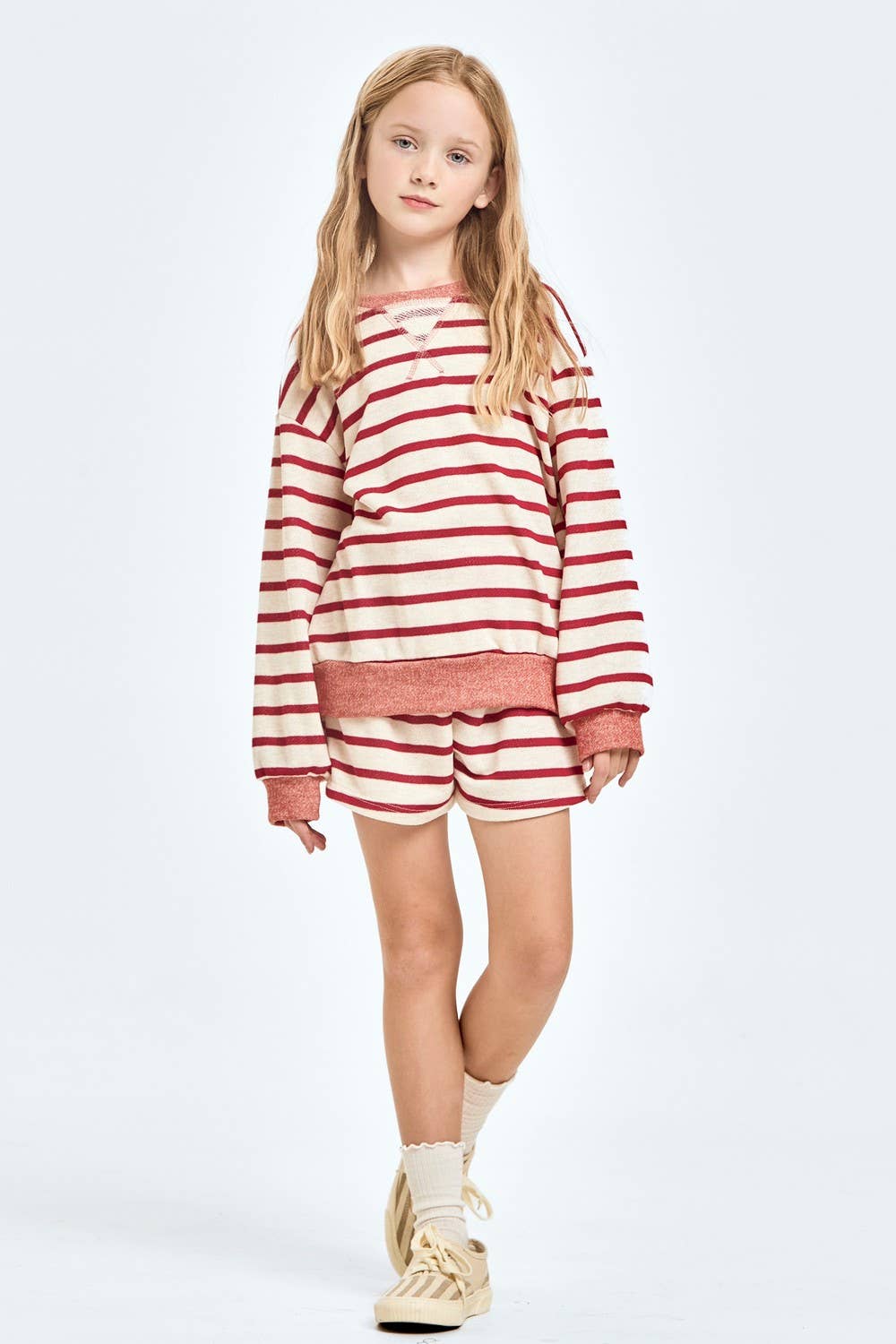 Good Girl - Wholesale Sweatshirt - Kids - Stripe French Terry Sweatshirt16