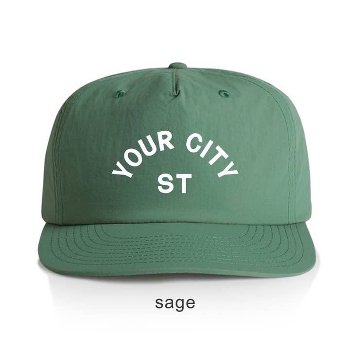 Endless August Supply Co. - Vente Casquette à visière plate – unisexe - Chapeau en nylon personnalisé Arch City | Chapeau avec nom | Chapeau de ville13