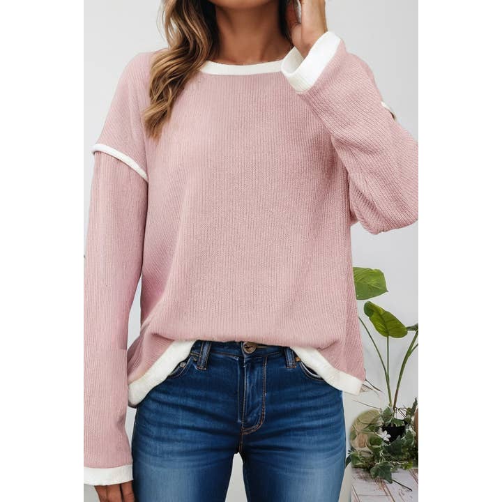 Contrast Trim Knitted Drop Shoulder Plus Size Top (S-4X) and other Purchase Wholesale top plus size. Free Returns & Net 60 Terms on Faire trending on Faire.