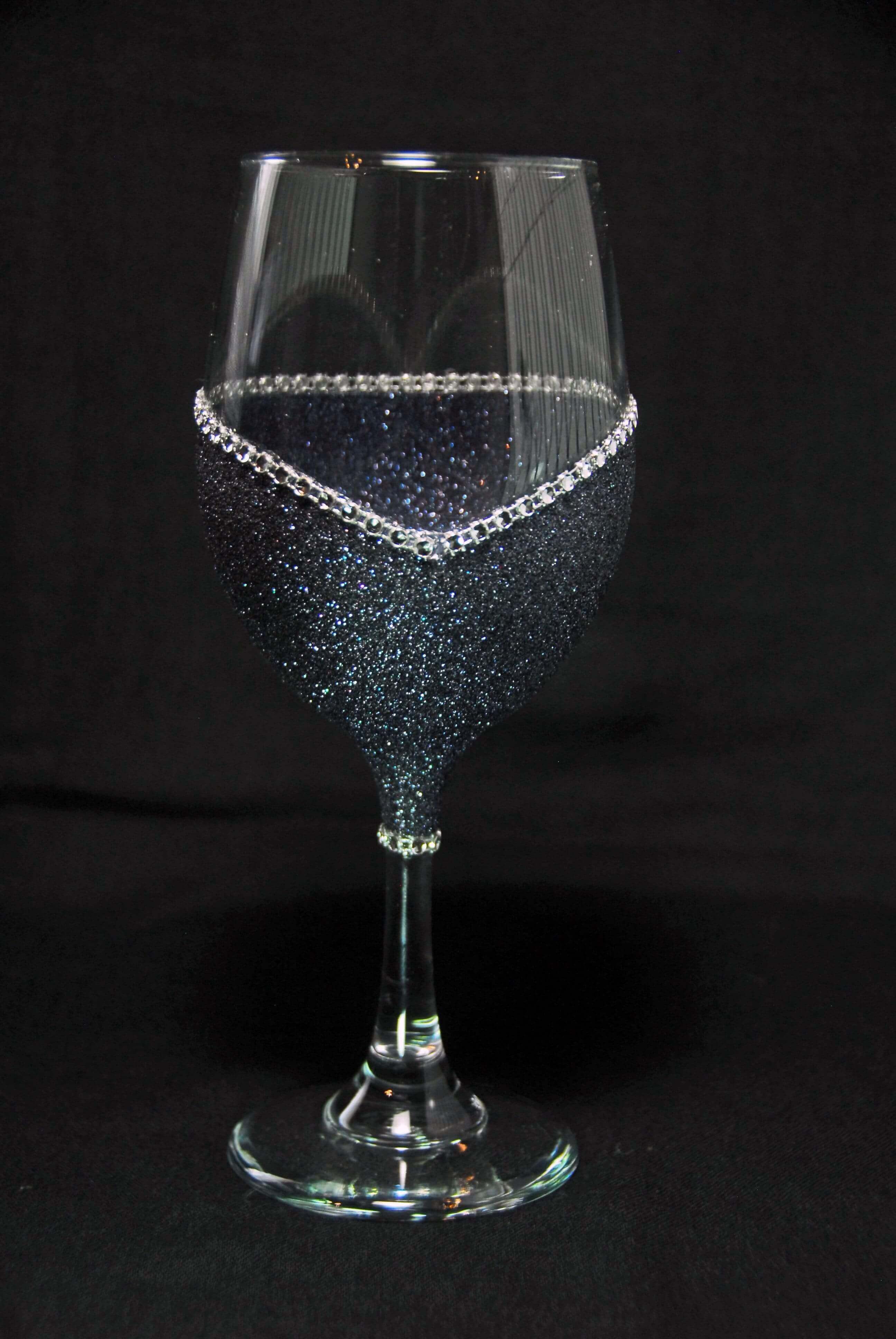 WineyBitches.Co - Wholesale Wine Glass - Flamerica Flamingo – Handmade Glittery Bling Wine Glasses (4th of July Collection)9