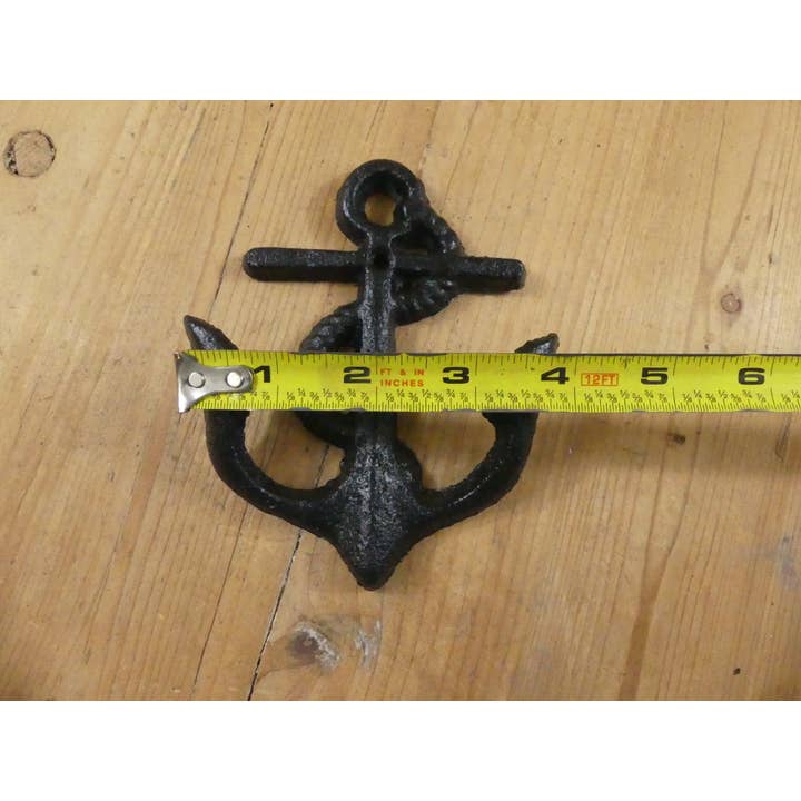 Midwest Craft House - Wholesale Wall Hook - Black Cast Iron Anchor Hook