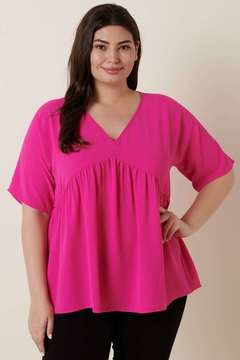 mittoshop - Wholesale Tunic - Women's - CT9073PL-PLUS AIRFLOW DOLMAN BABYDOLL BLOUSE18