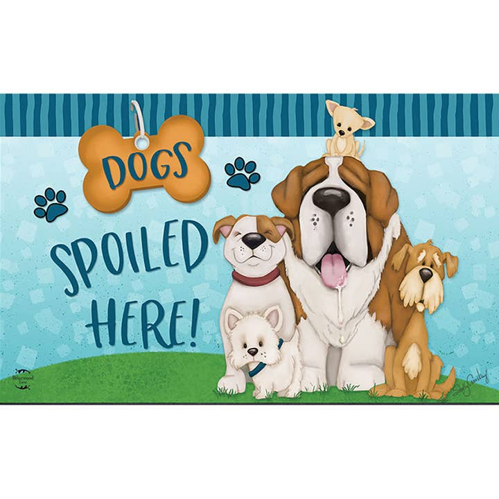 Briarwood Lane - Wholesale Door Mat - Dogs Spoiled Here Everyday Doormat 30" x 18" Indoor Outdoor
