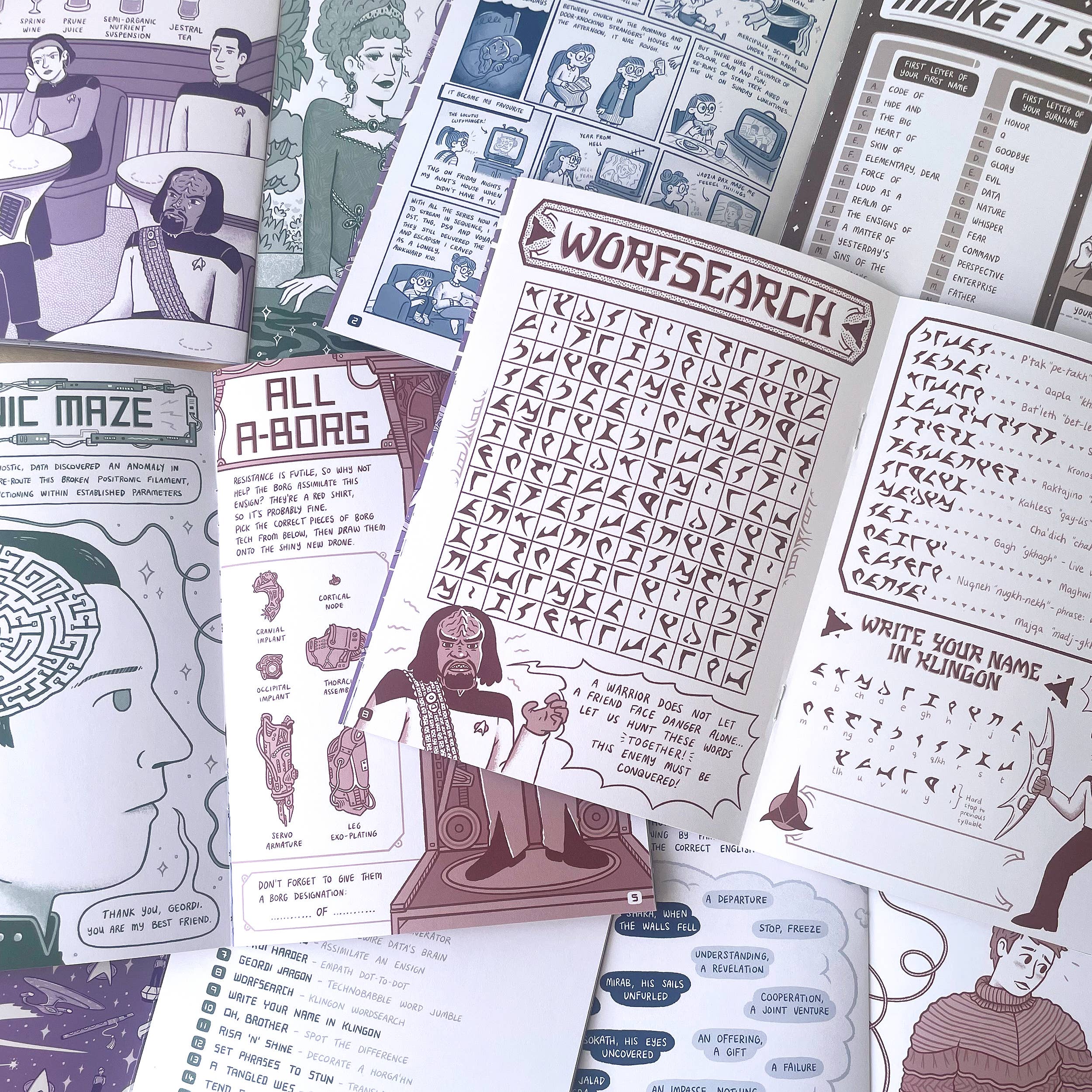 Kriski – wholesale Magazine – Zine Me Up - Star Trek TNG, Activity Zine, Comic1