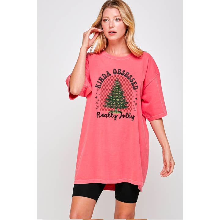 CAMISETA SOBREDIMENSIONADA CON ESTAMPADO VINTAGE DE NAVIDAD para venta al por mayor de Illustrated Society