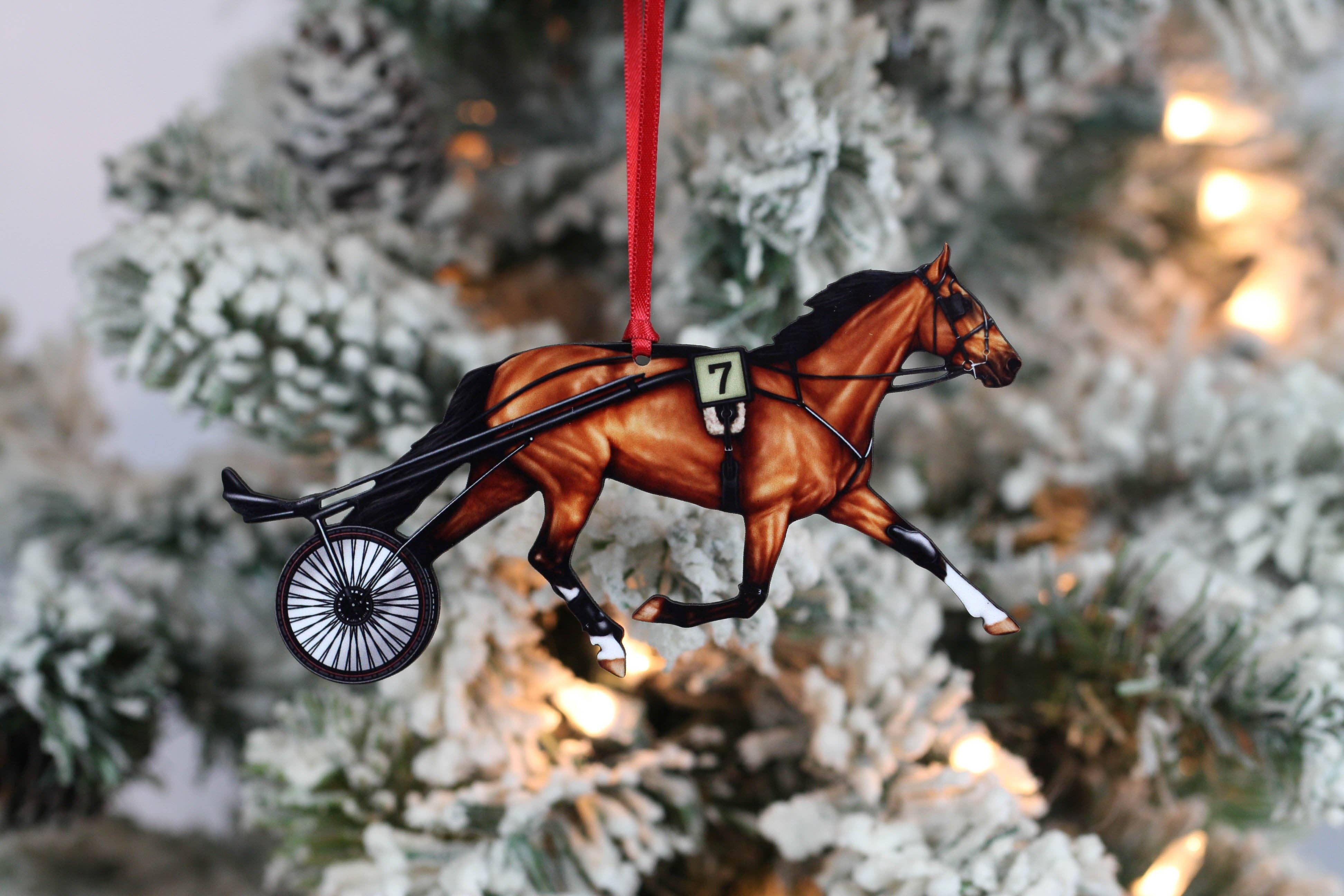 Classy Equine - Wholesale Ornament - Standardbred Racehorse Ornament - Harness Racing Trotter1