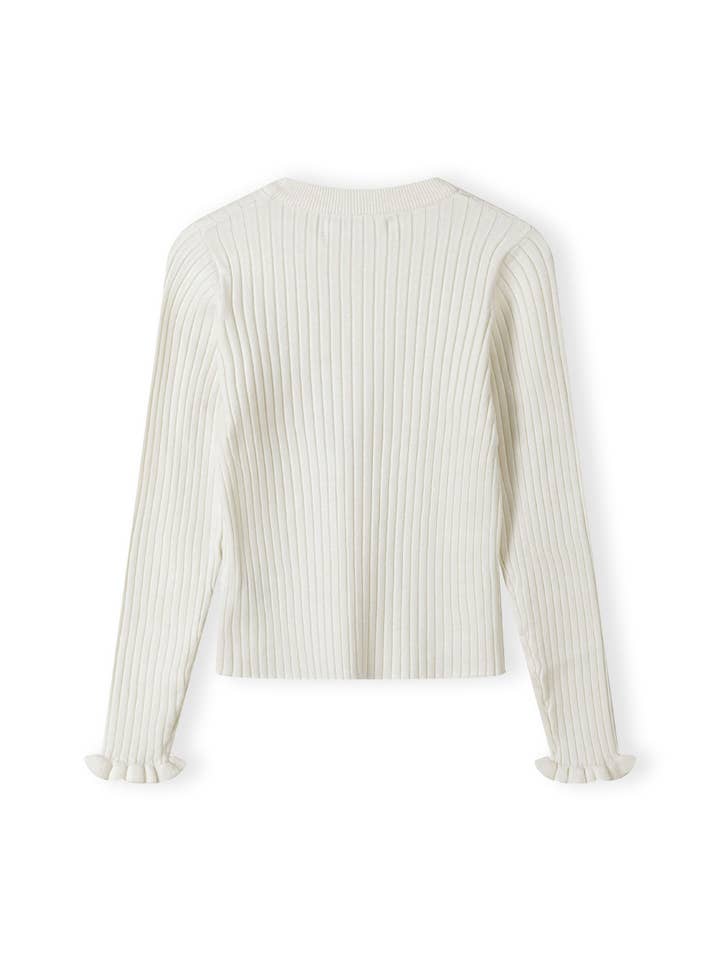 Minoti sp. z o.o. - Wholesale Knit Sweater - Kids - Girls Ribbed long sleeve jumper with frill cuff detail2