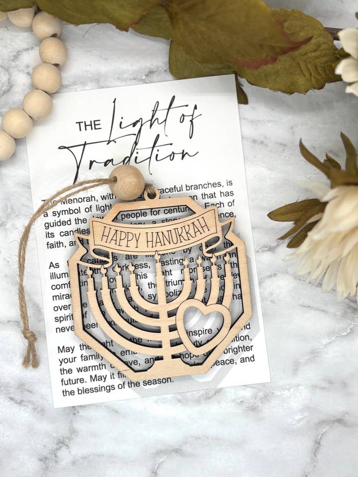 Menorah-The Light of Tradition Story Card Charm for wholesale by Harris Girl Creations